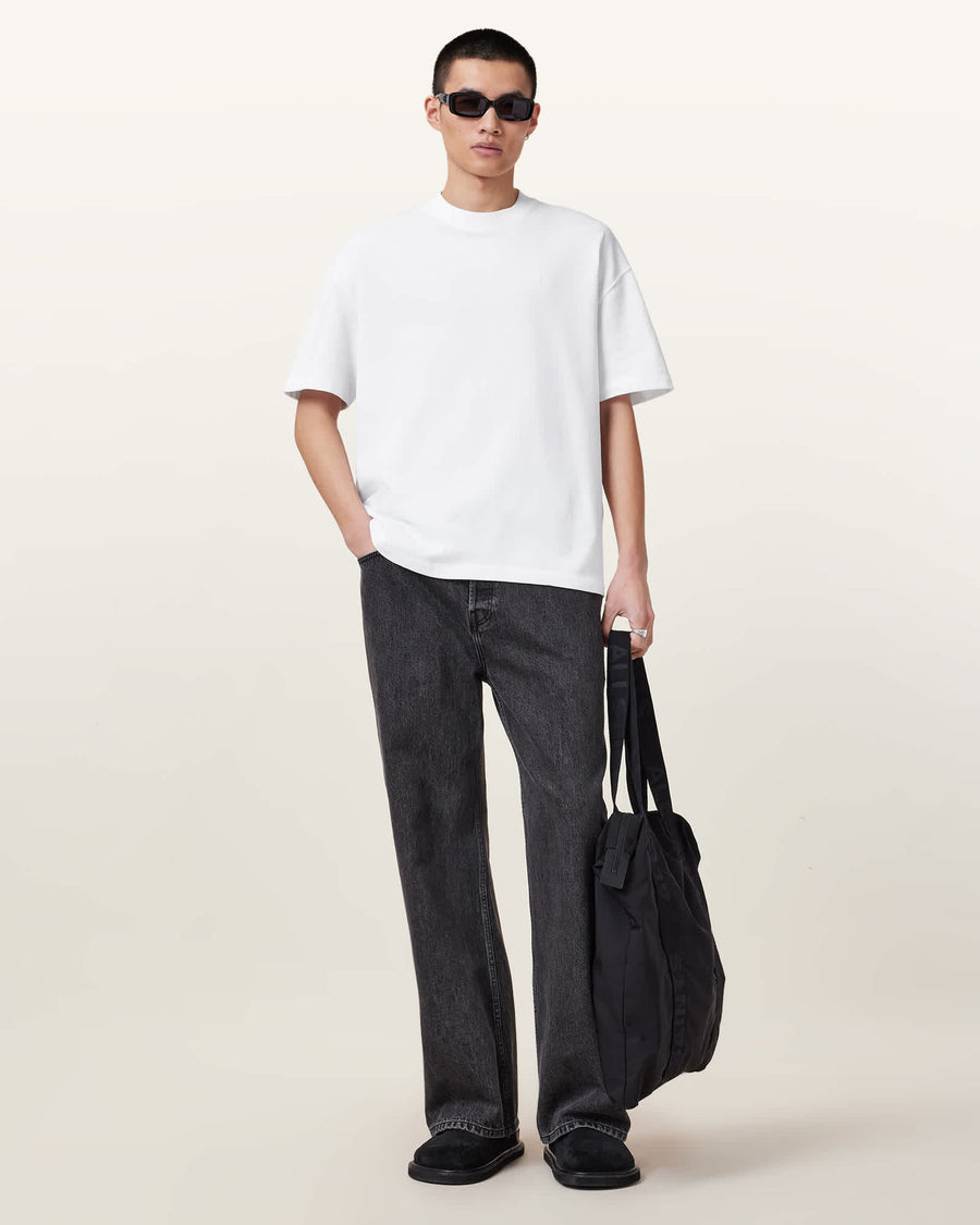 Haven Embroidered Logo Oversized T-Shirt Optic White