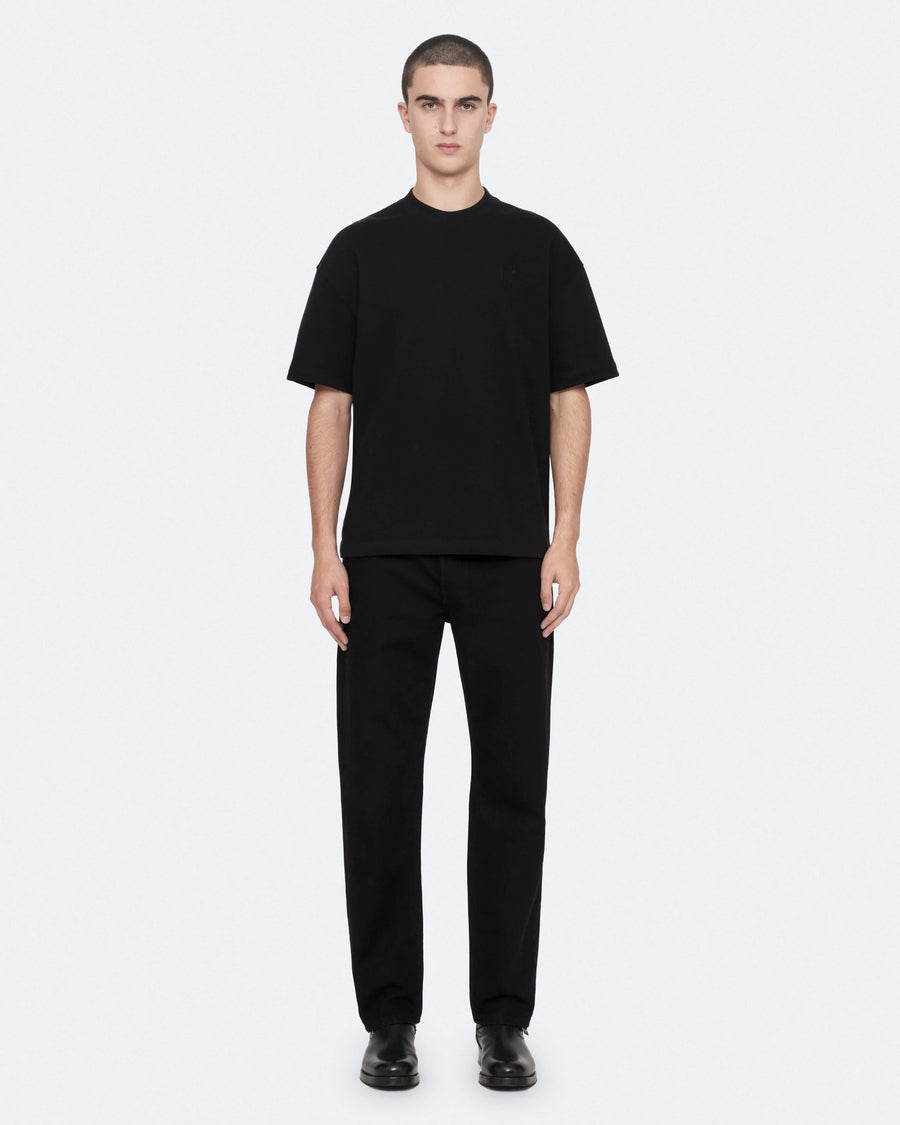 Haven Embroidered Logo Oversized T-Shirt Jet Black