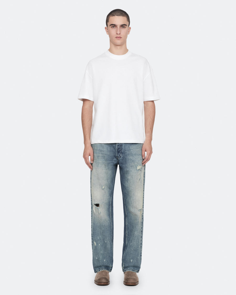 Haven Embroidered Logo Oversized T-Shirt ASHEN WHITE