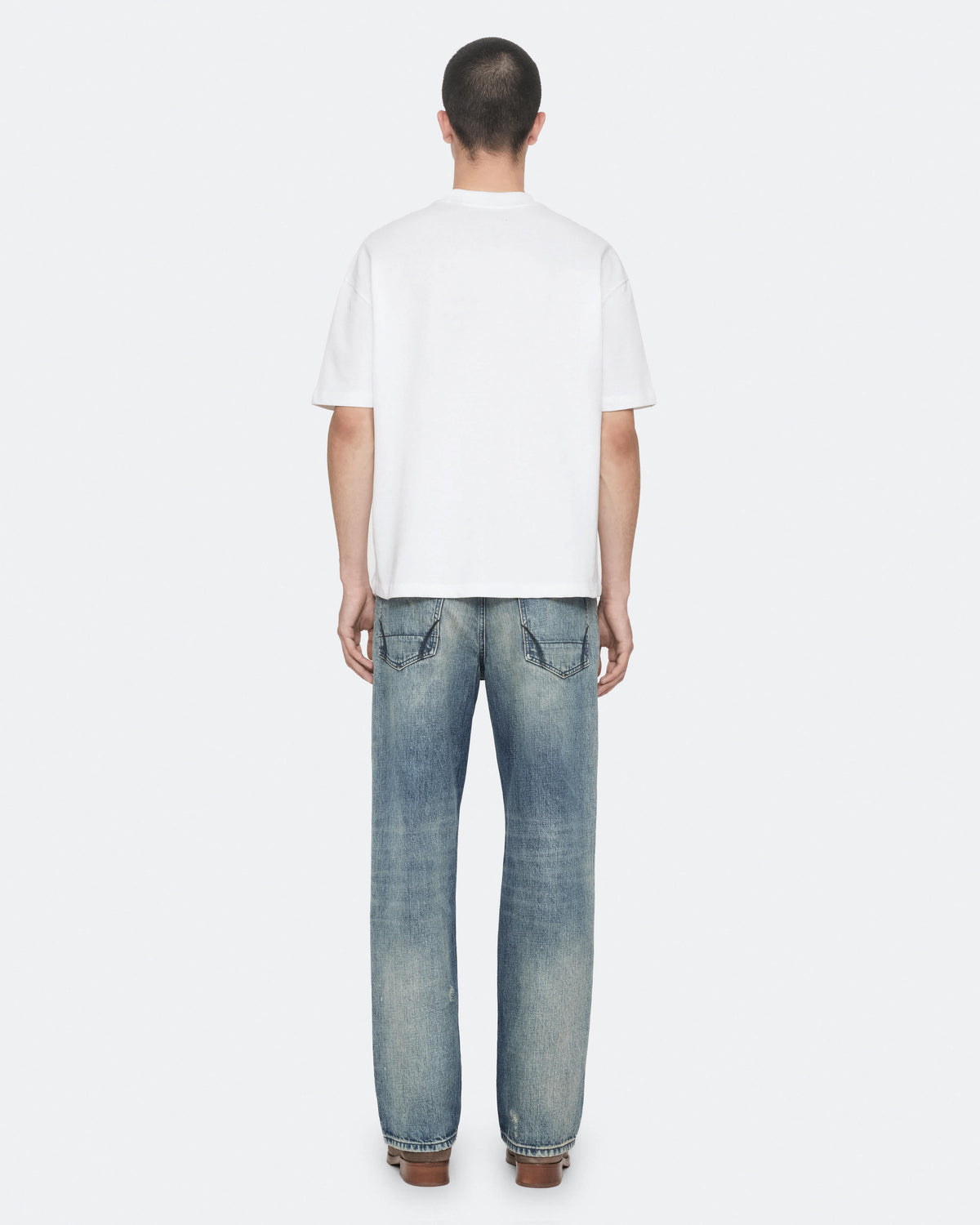 Haven Embroidered Logo Oversized T-Shirt ASHEN WHITE