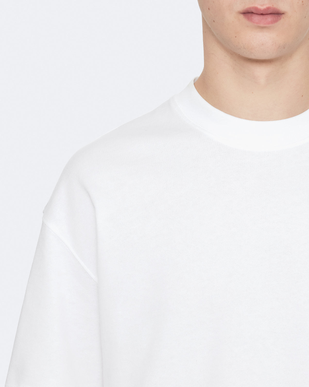 Haven Embroidered Logo Oversized T-Shirt ASHEN WHITE