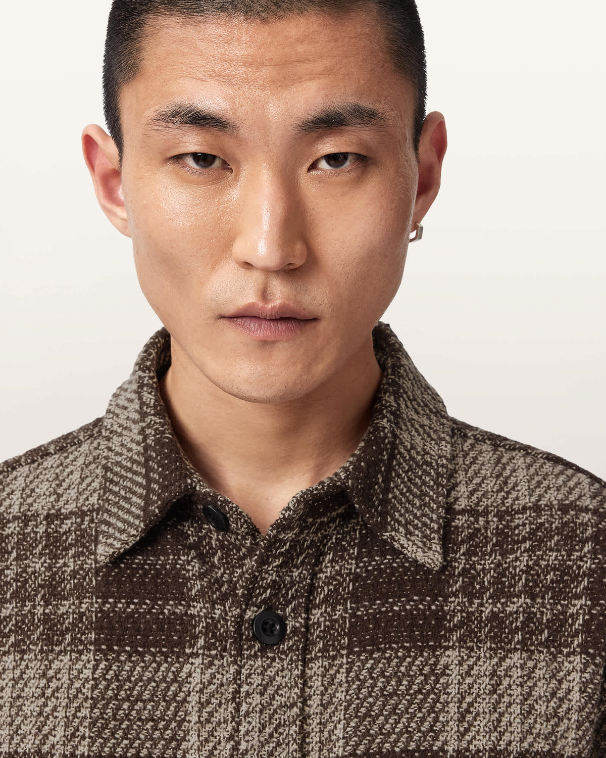 SHIRT M029SF HOT CHOC BROWN