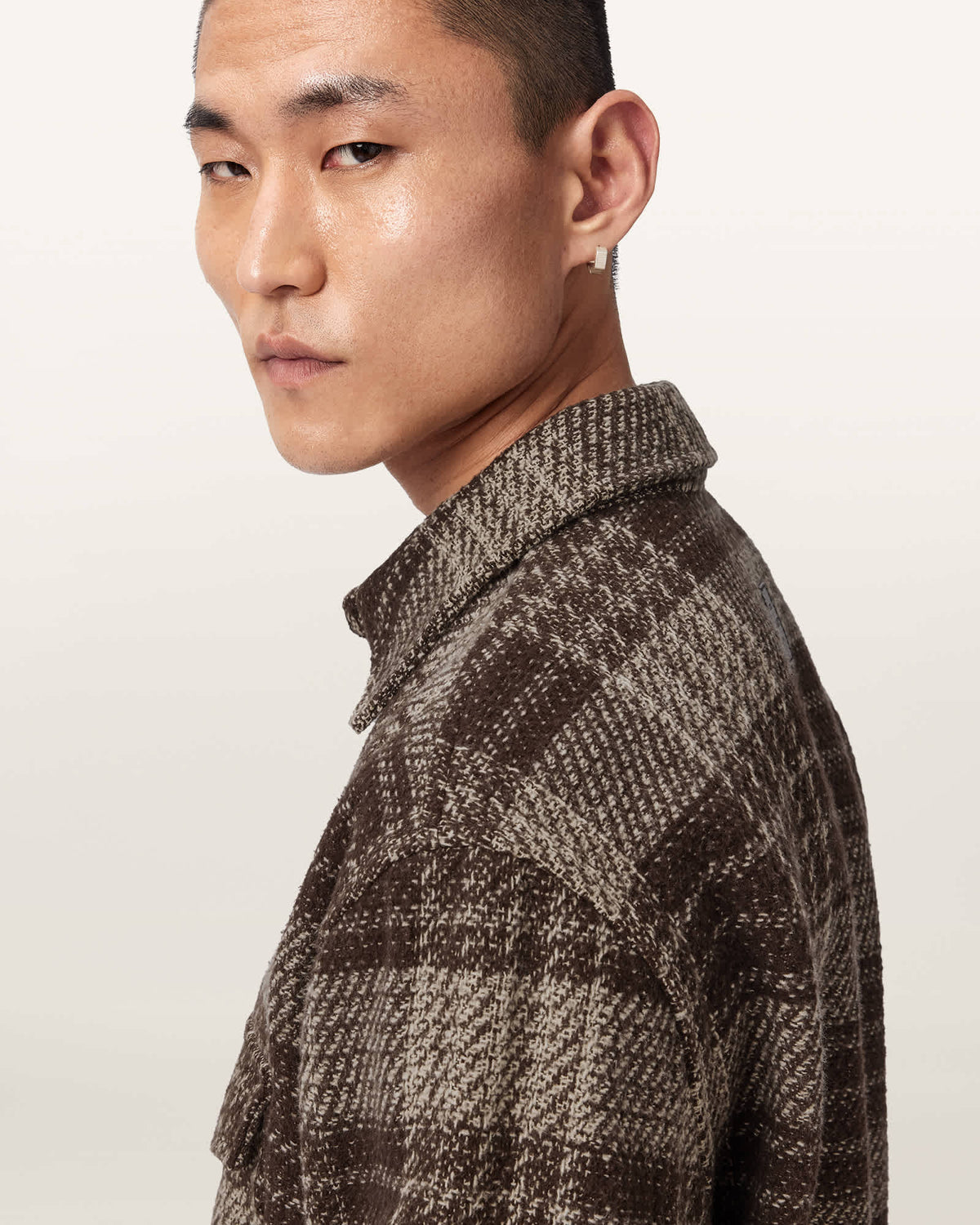 SHIRT M029SF HOT CHOC BROWN