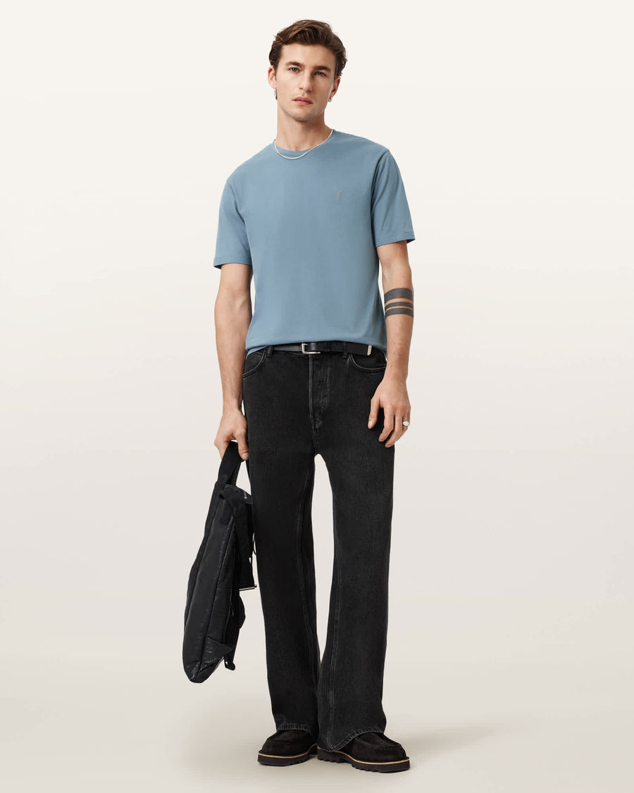 Brace Brushed Cotton Crew Neck T-Shirt COASTLINE BLUE