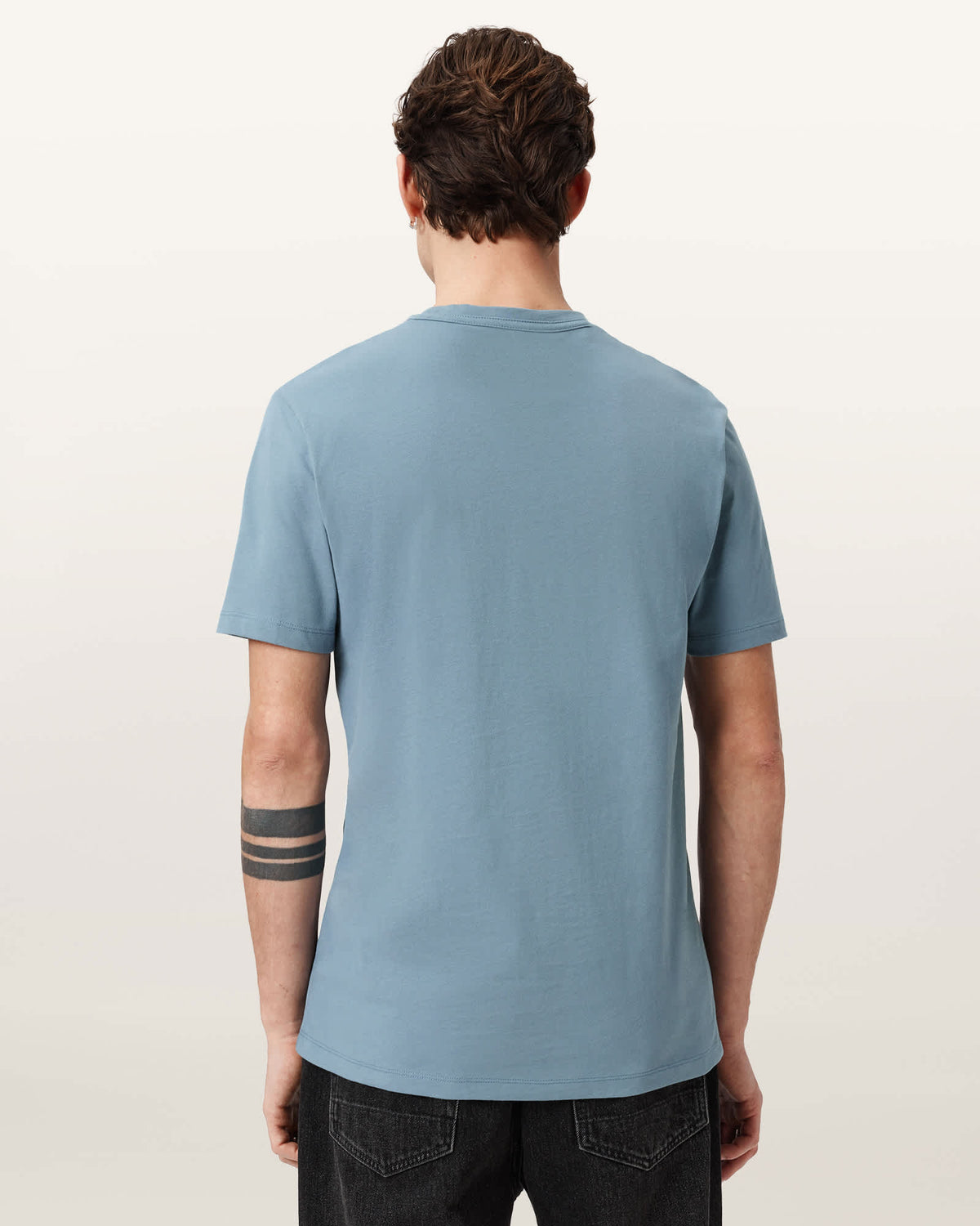 Brace Brushed Cotton Crew Neck T-Shirt COASTLINE BLUE