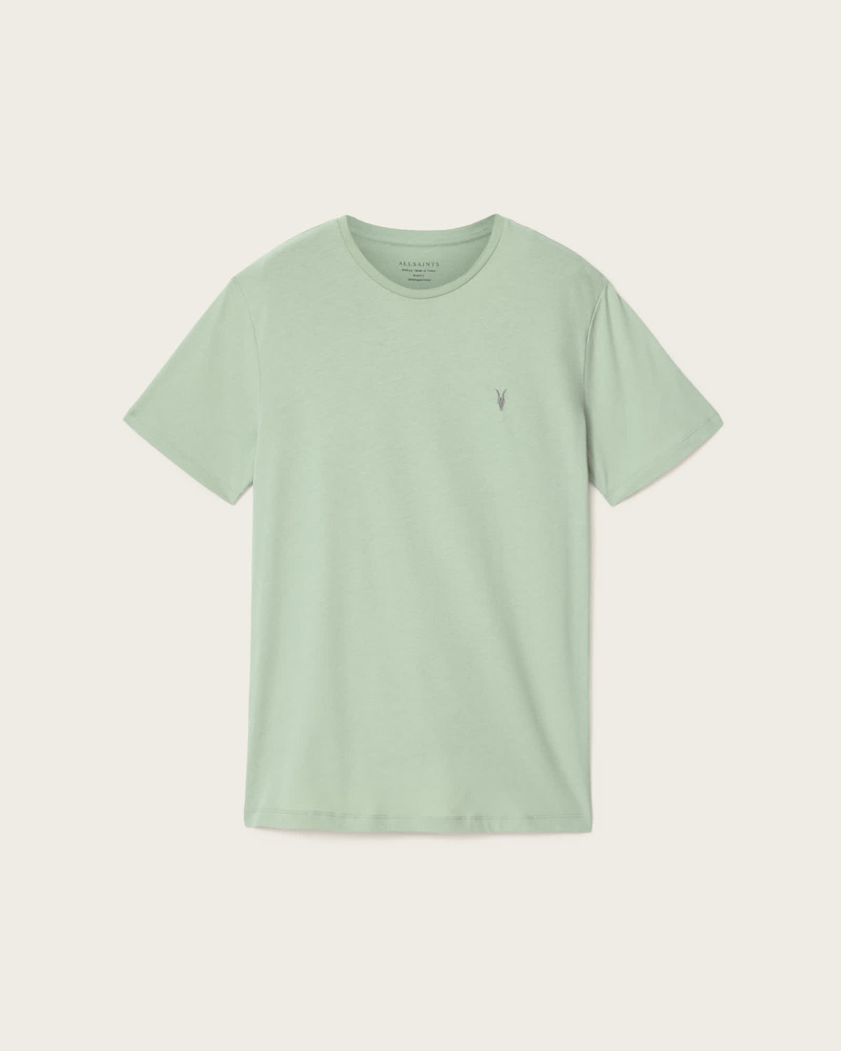 Brace Brushed Cotton Crew Neck T-Shirt CELADON GREEN