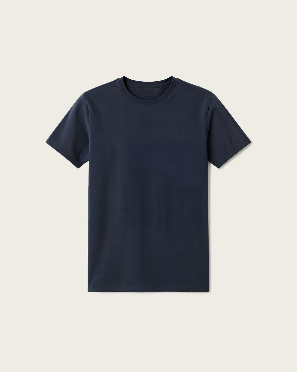 Brace Brushed Cotton Crew Neck T-Shirt NAVY BLUE