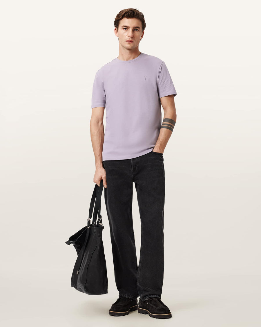 Brace Brushed Cotton Crew Neck T-Shirt SMOKE PURPLE