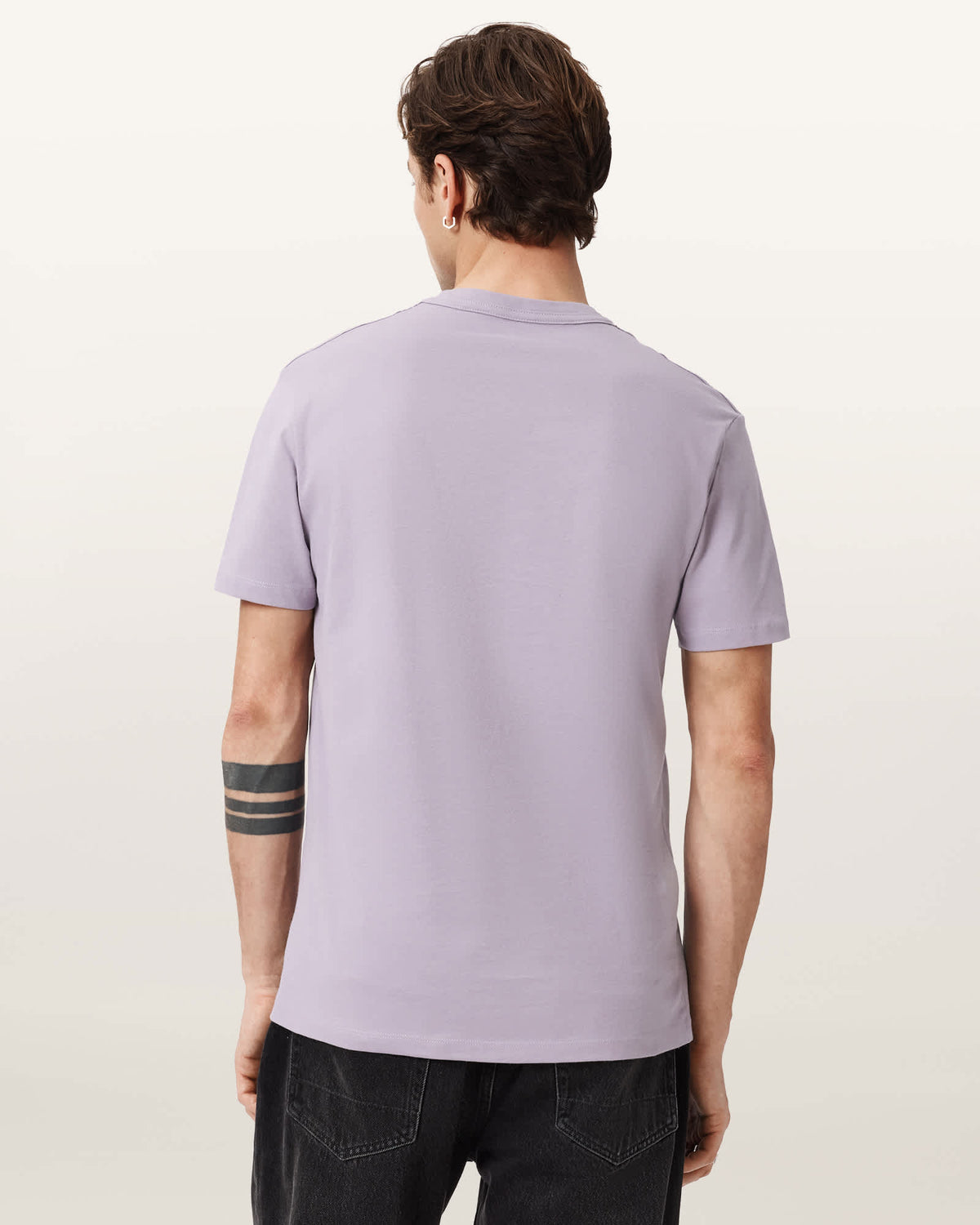 Brace Brushed Cotton Crew Neck T-Shirt SMOKE PURPLE