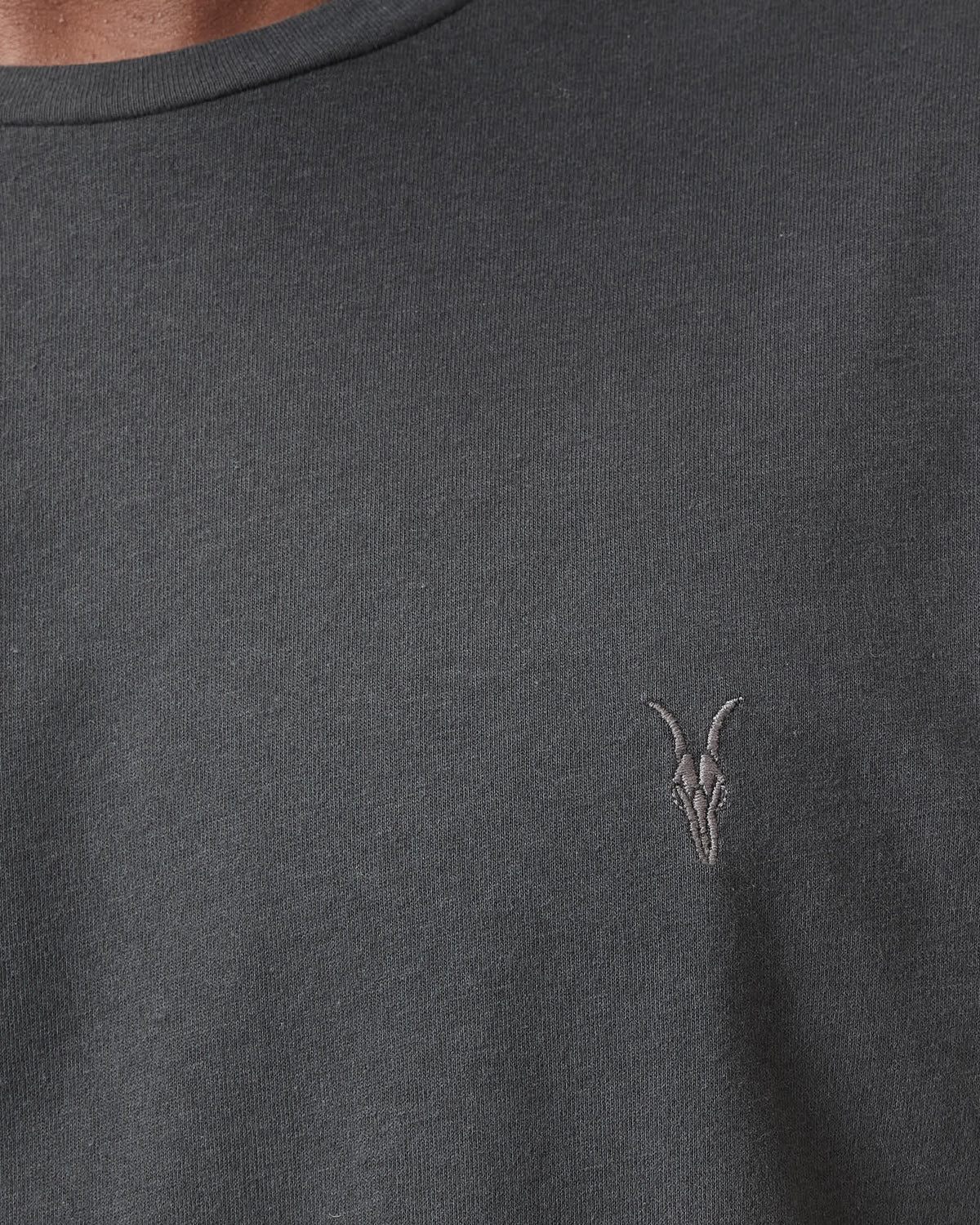 Brace Brushed Cotton Crew Neck T-Shirt CARTER GREY