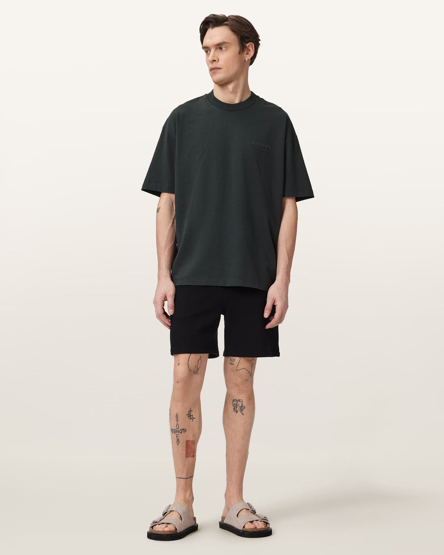 Xander Flocked Logo Oversized T-Shirt CARTER GREY