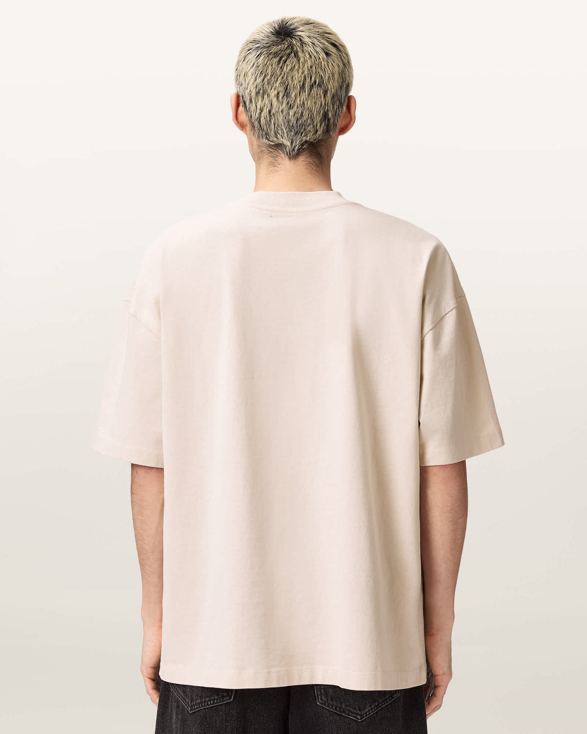 Xander Flocked Logo Oversized T-Shirt MUTED WHITE
