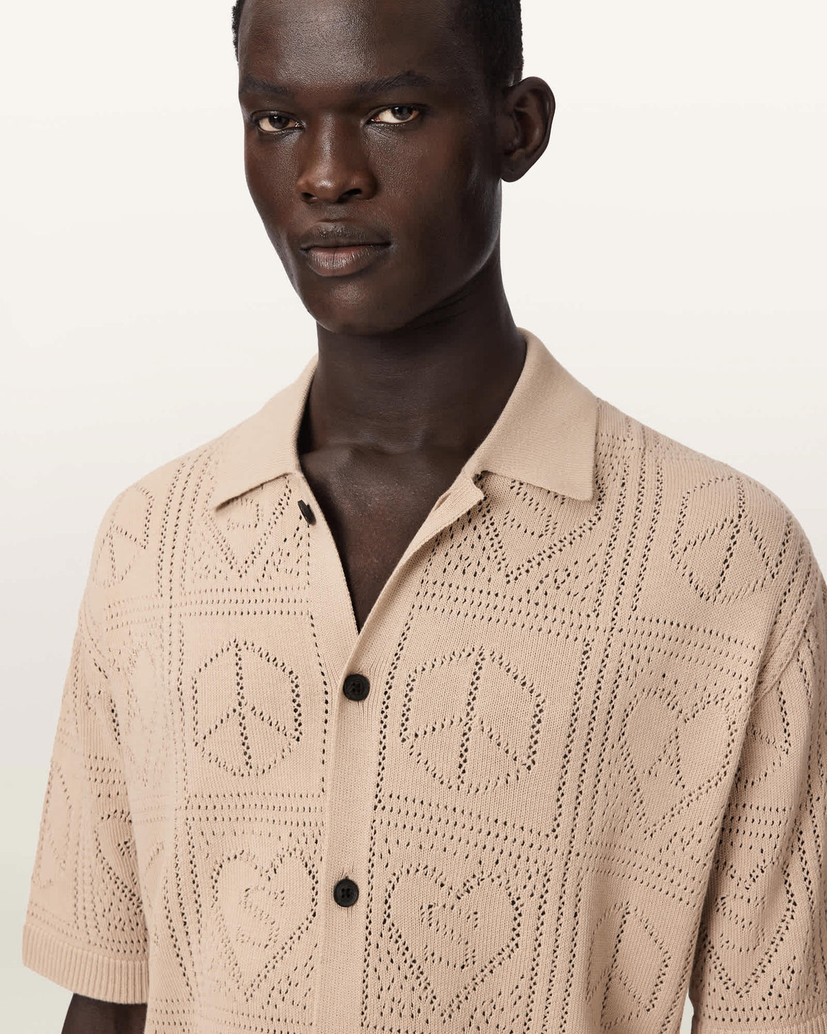 Arktx Open Stitch Jacquard Cardigan SAND TAUPE