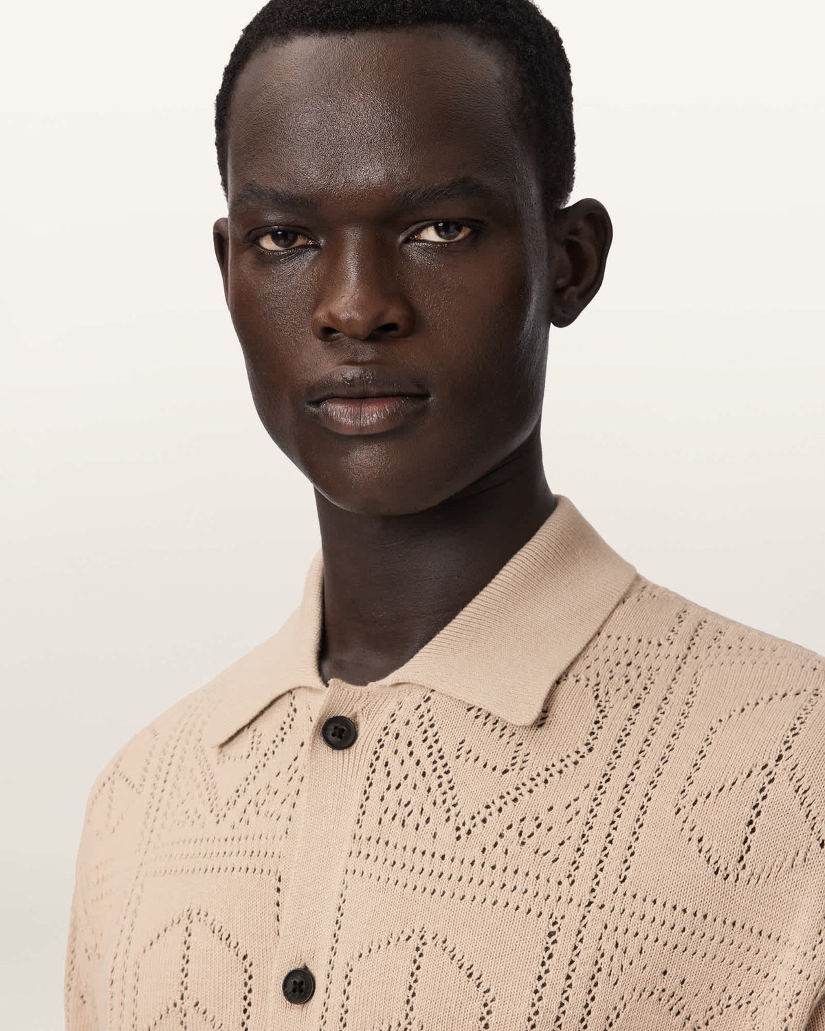 Arktx Open Stitch Jacquard Cardigan SAND TAUPE