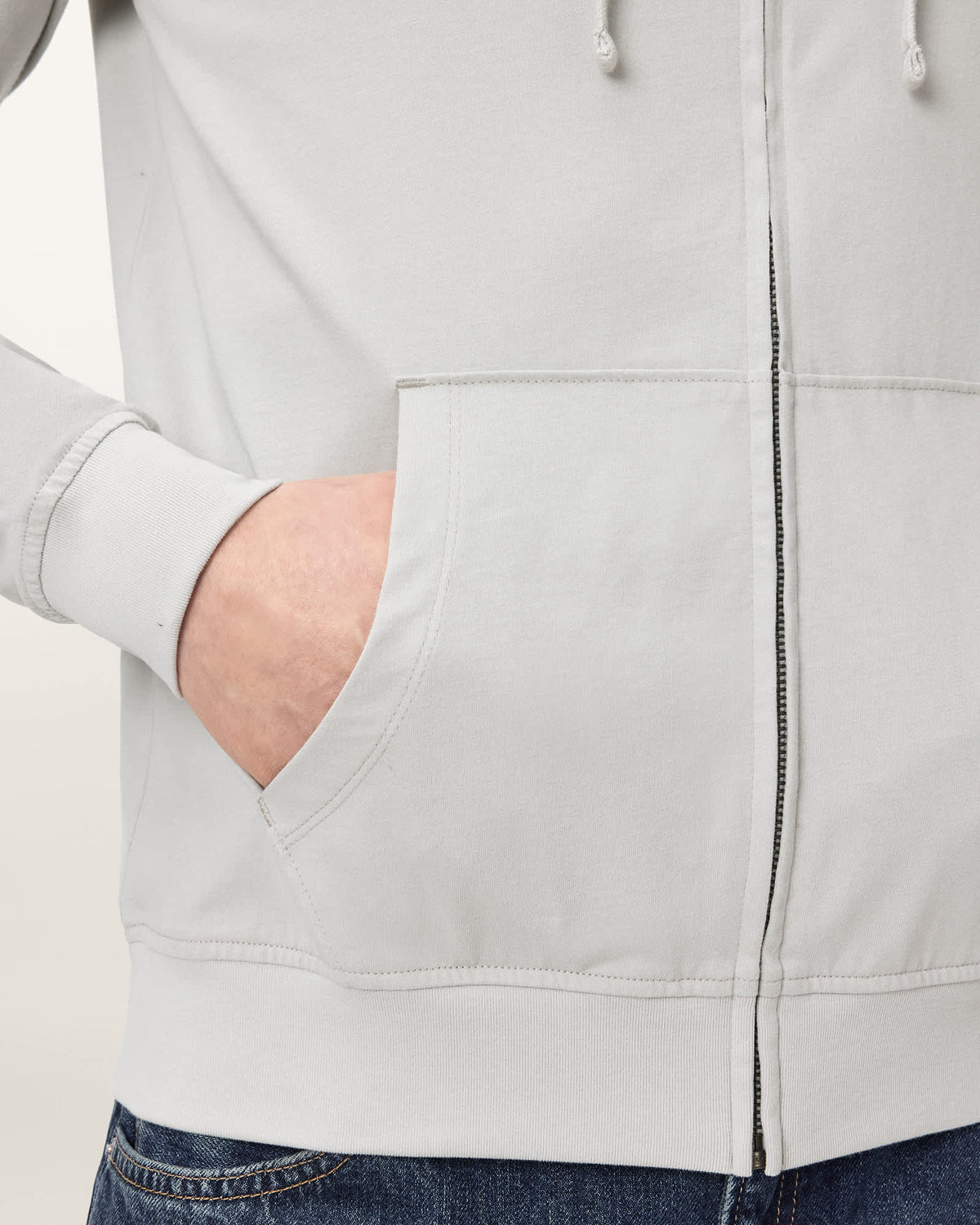 Brace Zip-Up Ramskull Hoodie Pebble Grey
