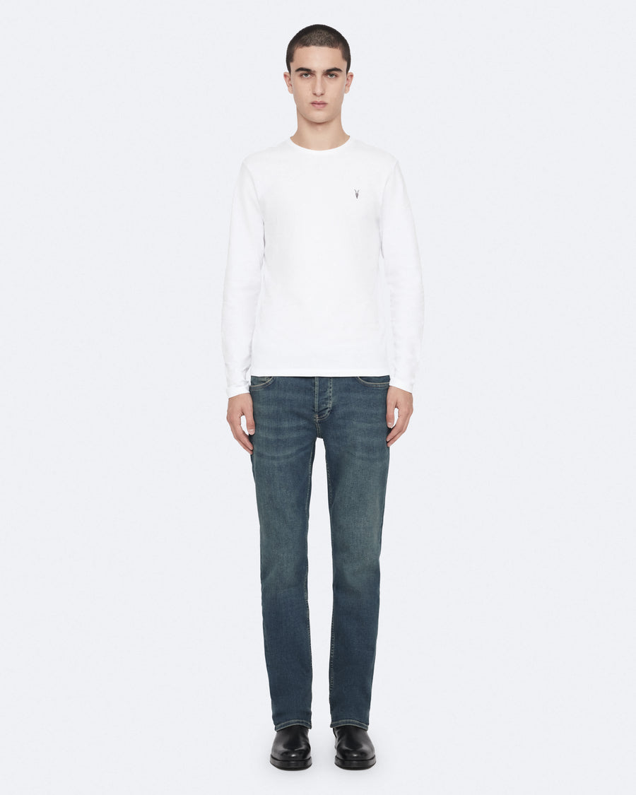 Brace Long-Sleeve Cotton T-Shirt Optic White