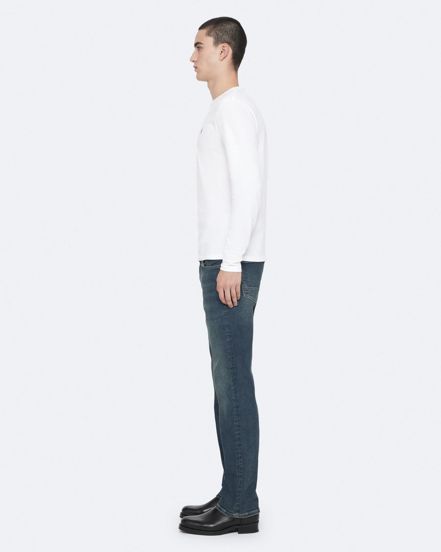 Brace Long-Sleeve Cotton T-Shirt Optic White