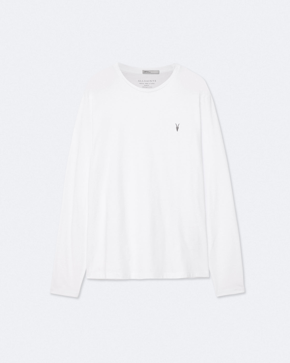 Brace Long-Sleeve Cotton T-Shirt Optic White