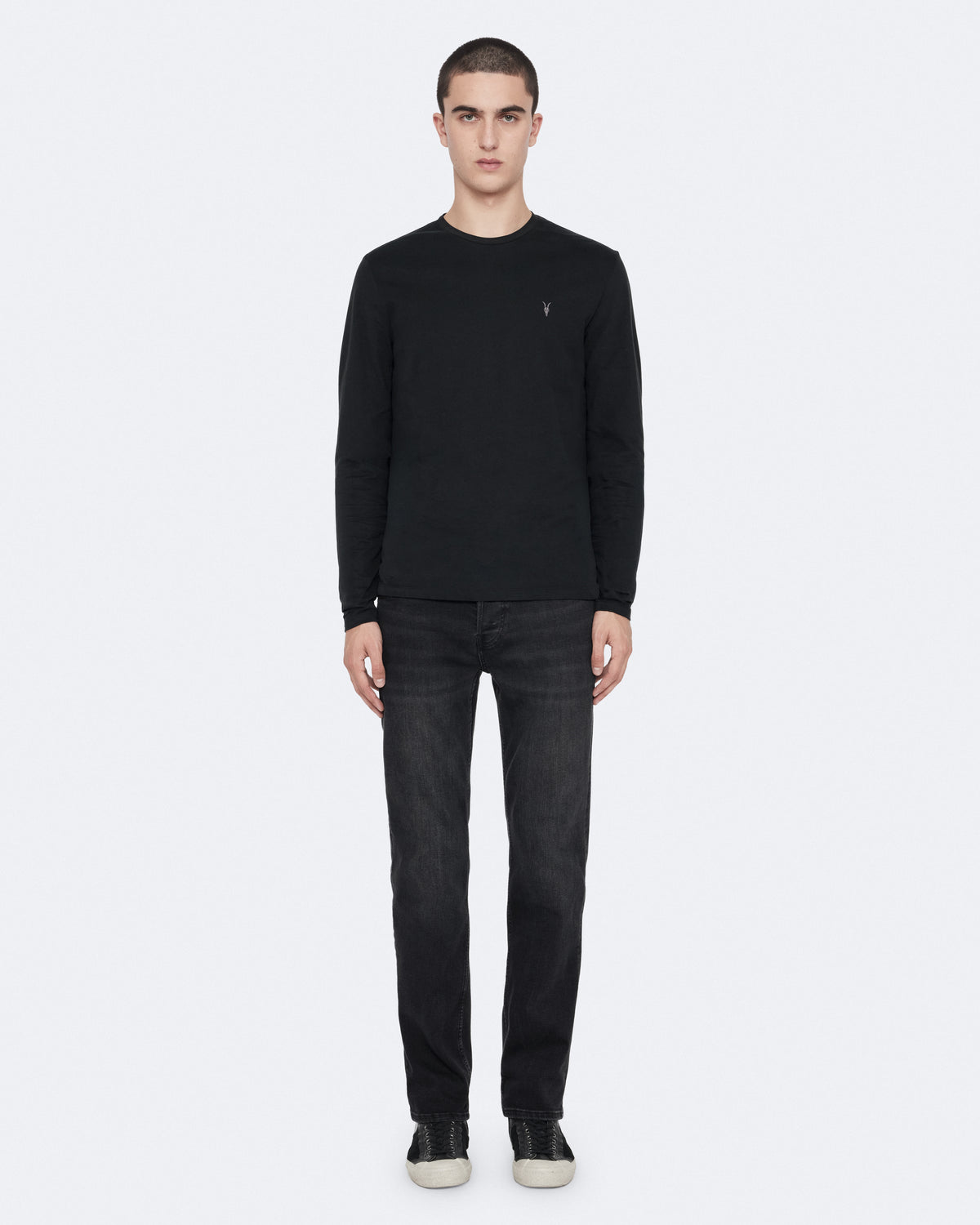 Brace Long-Sleeve Cotton T-Shirt