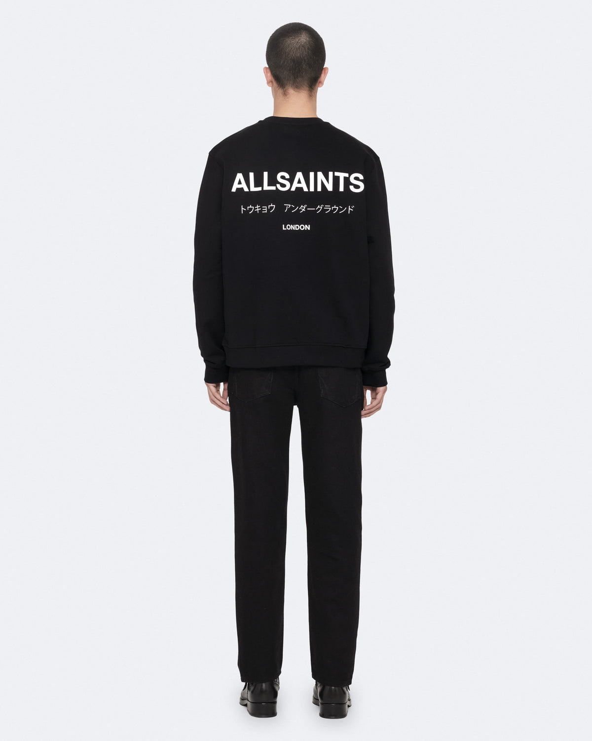Underground Relaxed-Fit Cotton Sweatshirt Jet Black