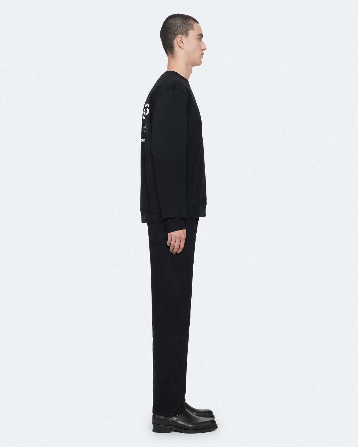 Underground Relaxed-Fit Cotton Sweatshirt Jet Black