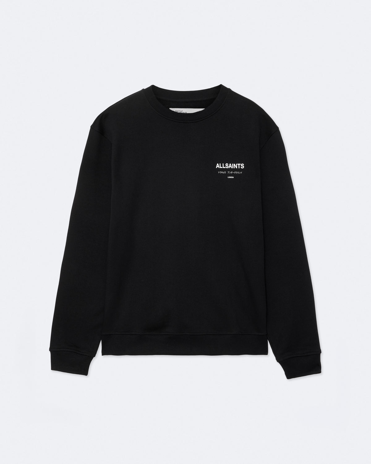 Underground Relaxed-Fit Cotton Sweatshirt Jet Black