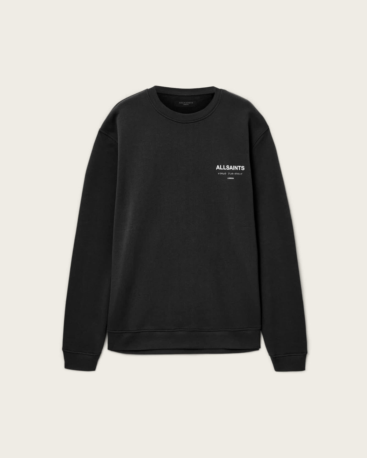 Underground Relaxed-Fit Cotton Sweatshirt Jet Black