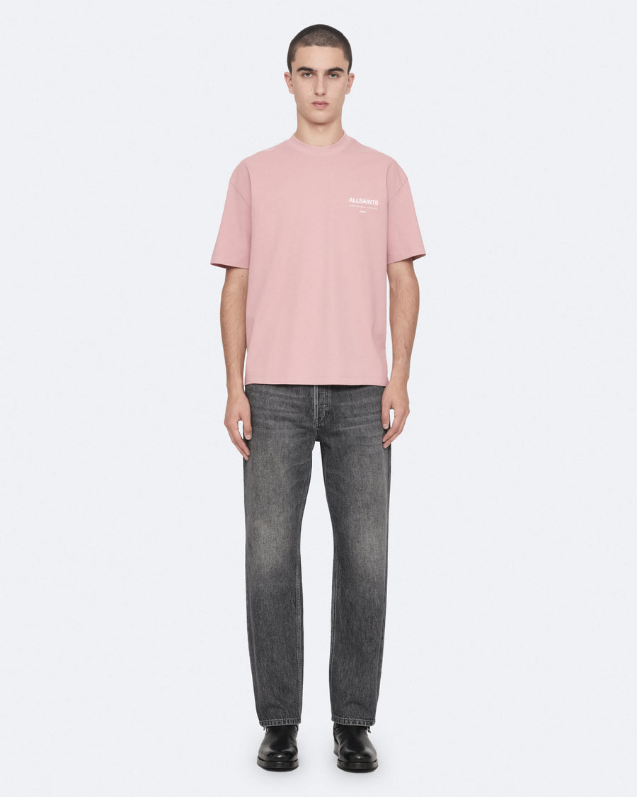 Backstage Short Sleeve Oversized Graphic T-Shirt WOODROSE PINK
