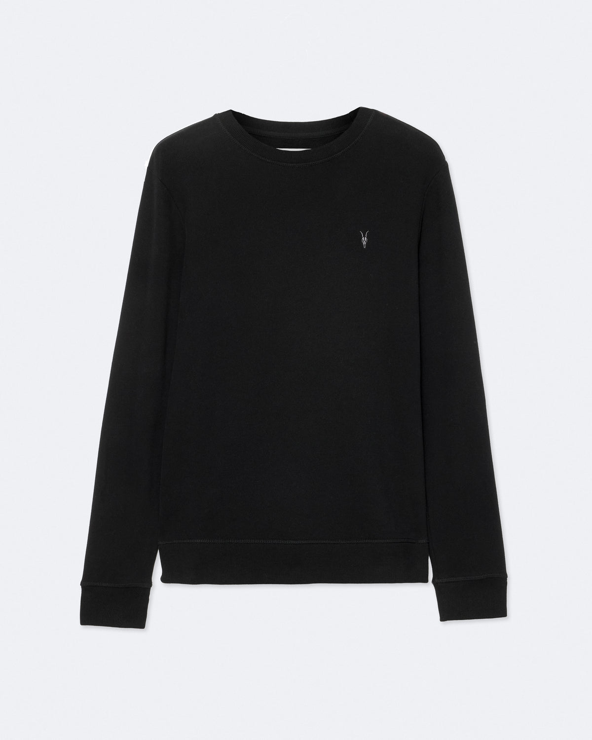 Raven Slim-Fit Cotton Sweatshirt Black