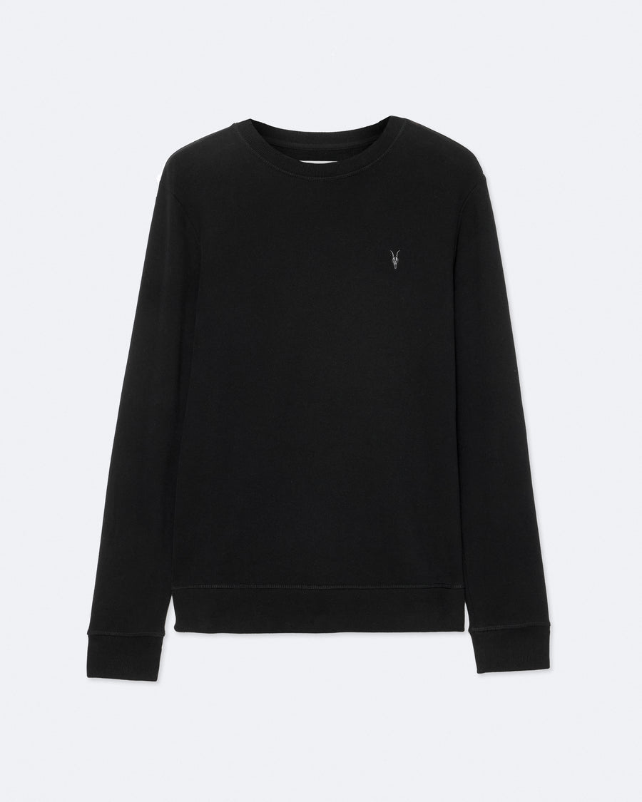 Raven Slim-Fit Cotton Sweatshirt Black