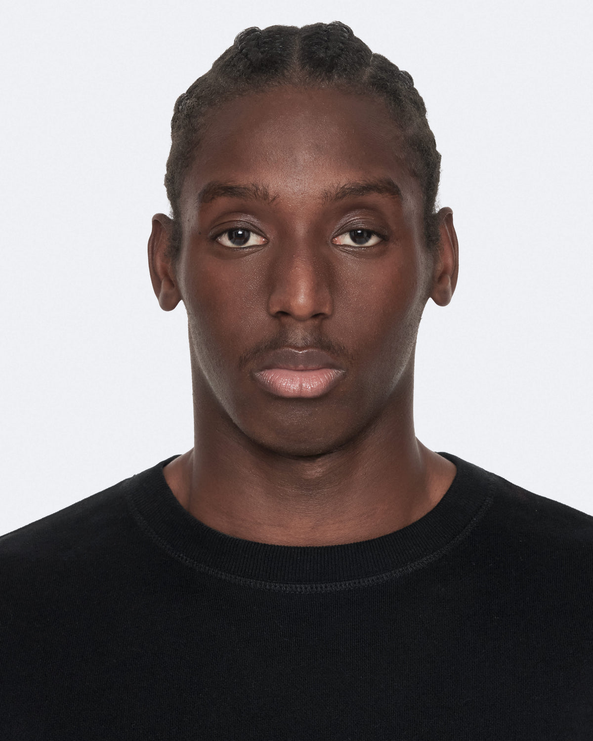 Raven Slim-Fit Cotton Sweatshirt Black