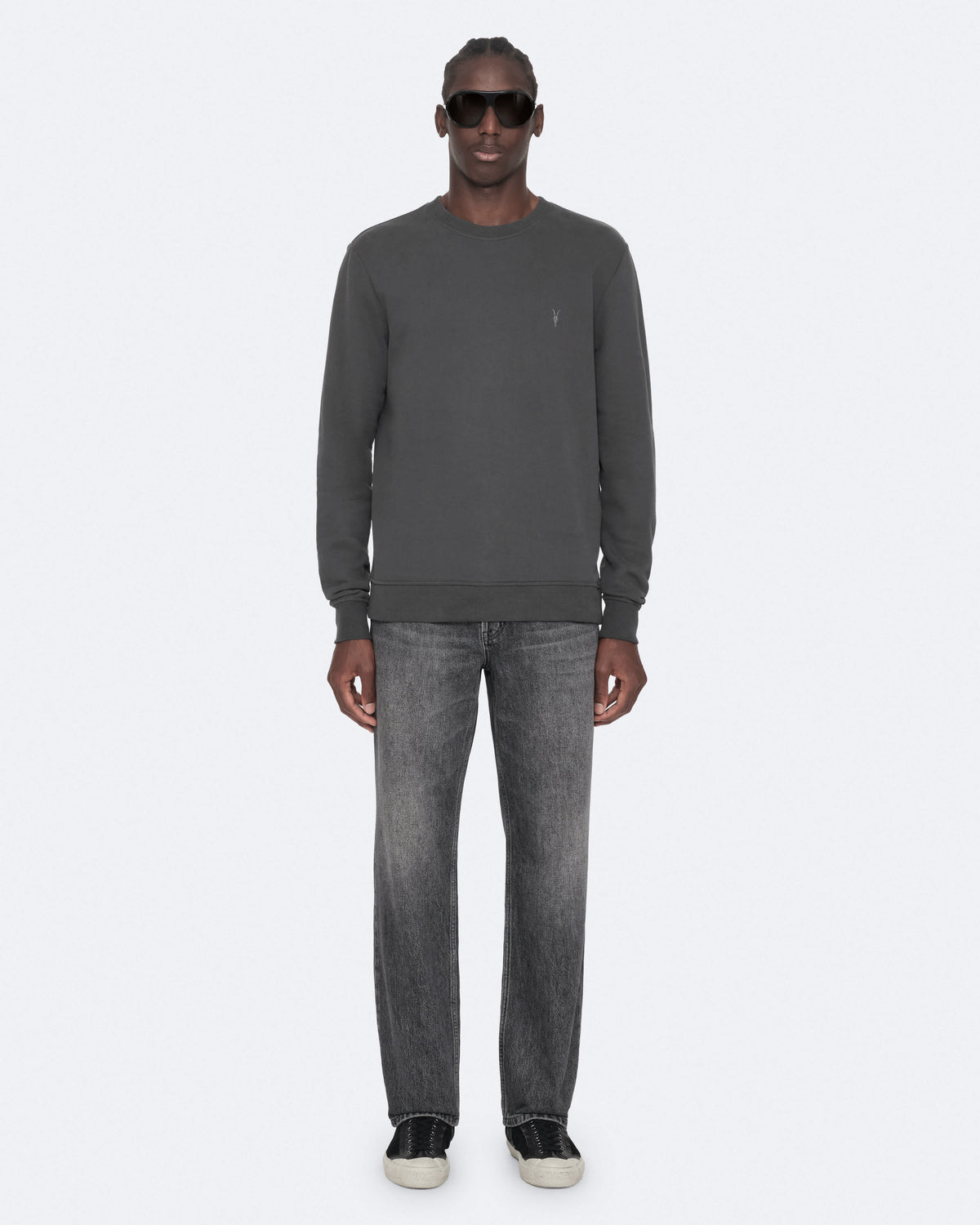 Raven Slim-Fit Cotton Sweatshirt CARTER GREY