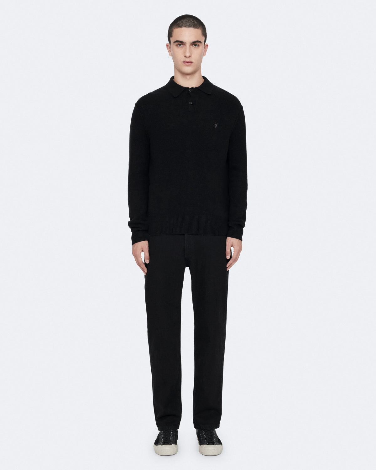 Statten Long-Sleeve Ramskull Polo Shirt