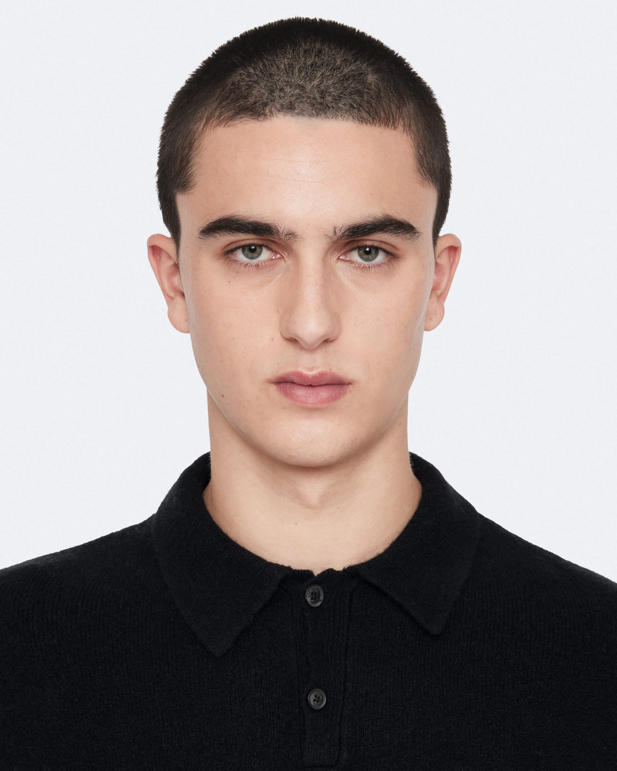 Statten Long-Sleeve Ramskull Polo Shirt Black