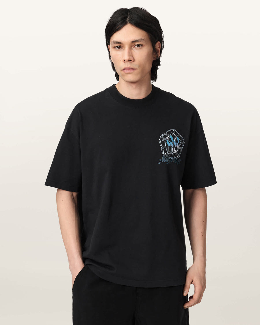 Affix Short Sleeve Oversized T-Shirt Washed Black