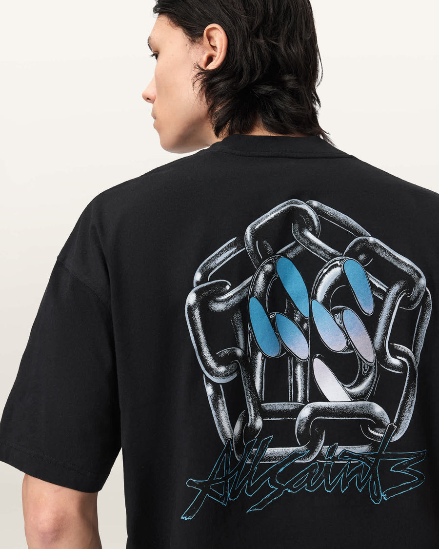 Affix Short Sleeve Oversized T-Shirt Washed Black