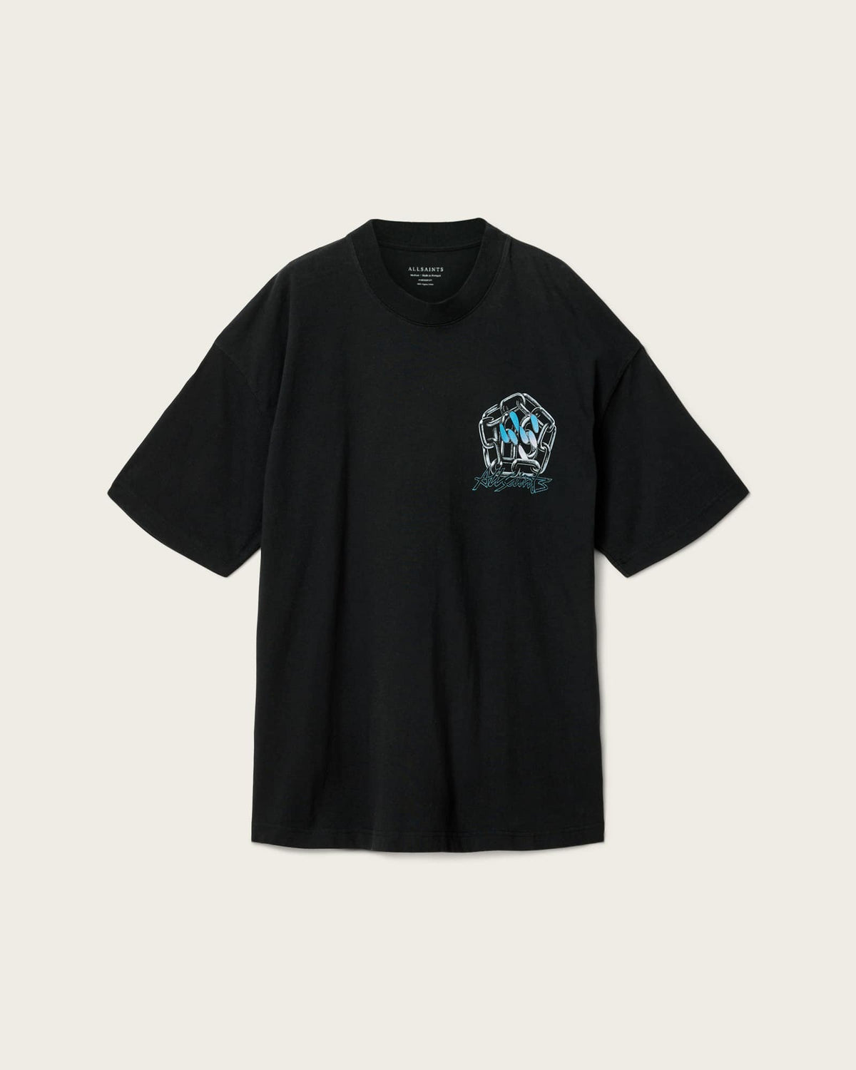 Affix Short Sleeve Oversized T-Shirt Washed Black