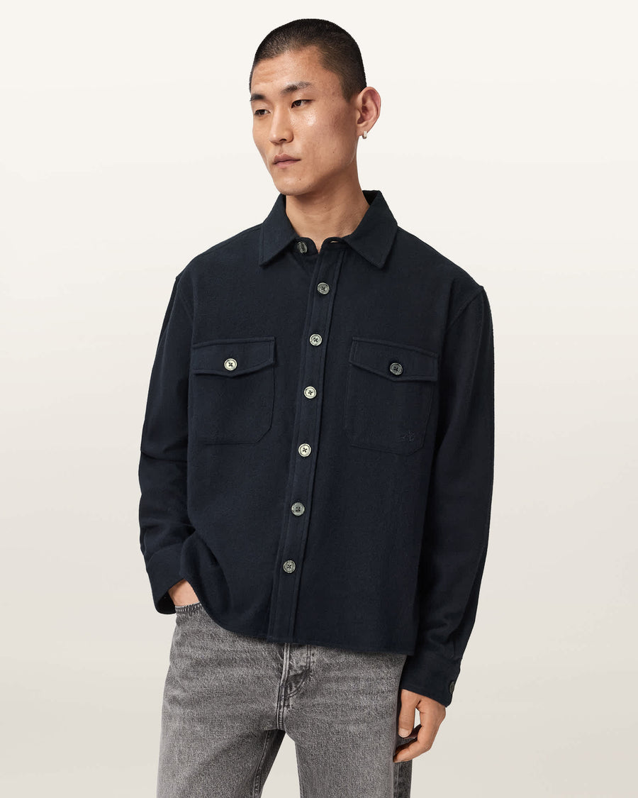 Haiku Long Sleeve Button Up Shirt MYSTIC BLUE