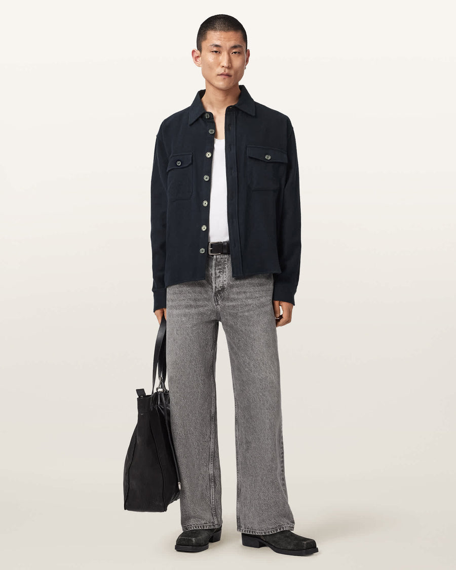 Haiku Long Sleeve Button Up Shirt MYSTIC BLUE
