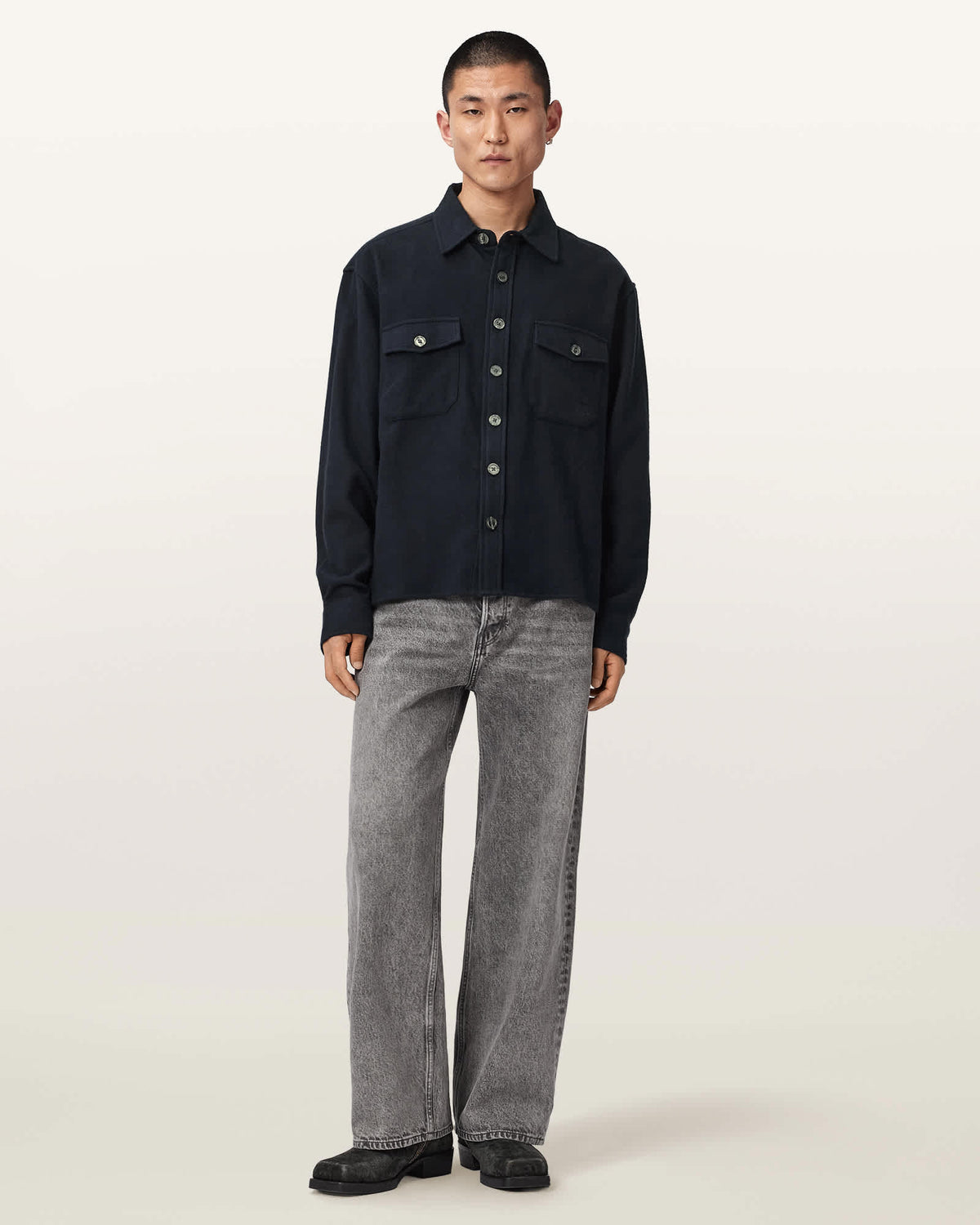 Haiku Long Sleeve Button Up Shirt MYSTIC BLUE