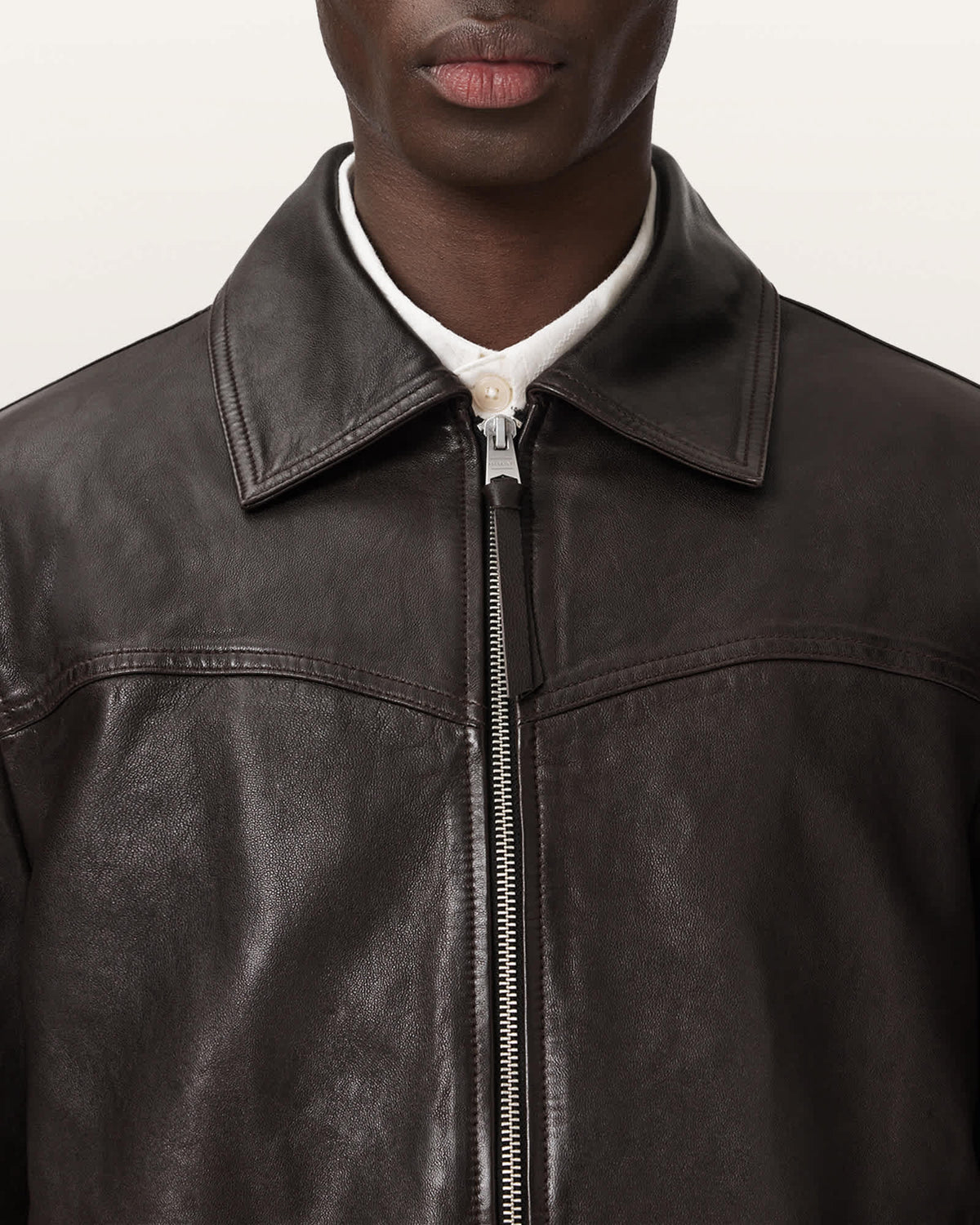 Tune Leather Biker Jacket TRAIL BROWN