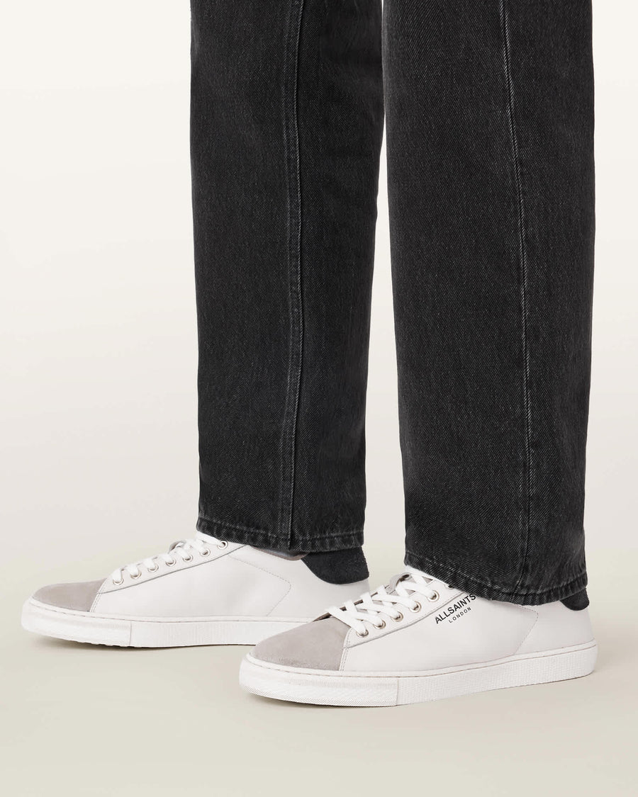 Tucker Low Top Leather Trainers WHITE/CHALK WHITE