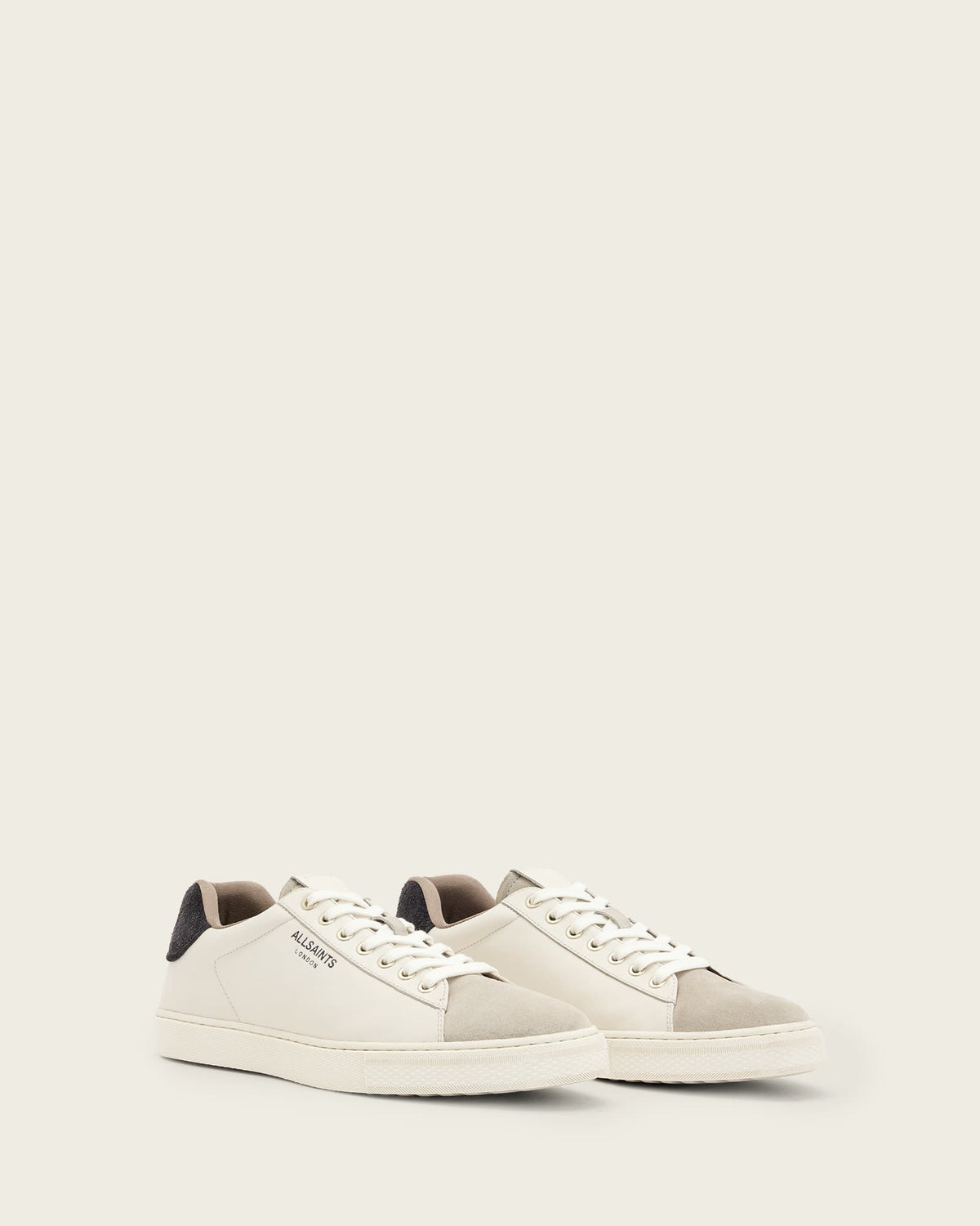 Tucker Low Top Leather Trainers WHITE/CHALK WHITE