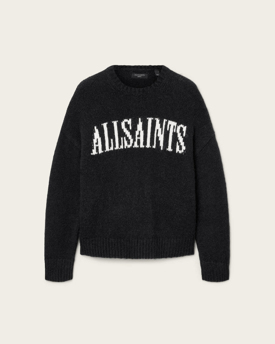Stokes Oversized Boxy Jumper BLACK/ECRU WHITE