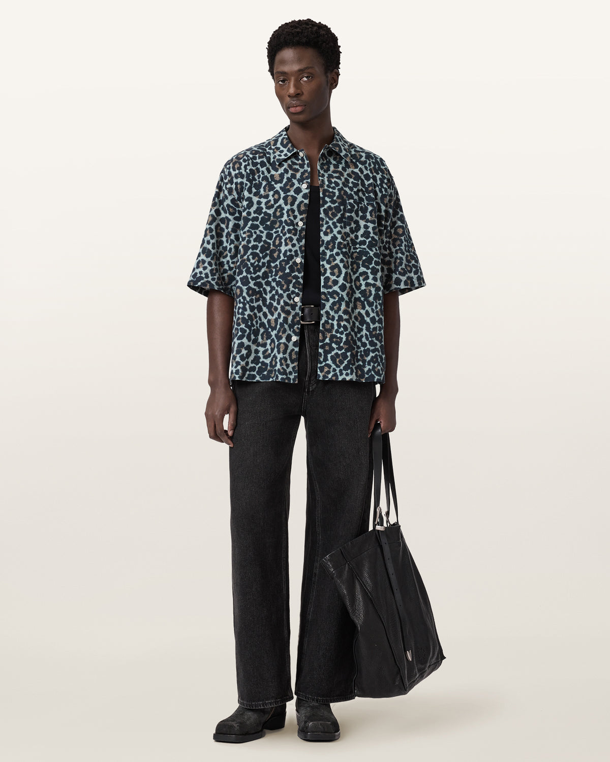 Silesia Oversized Leopard Print Shirt