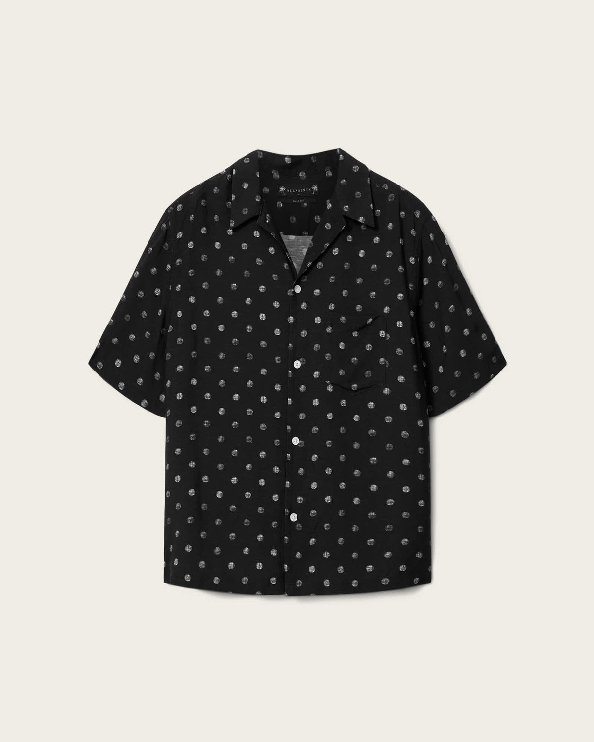 Upton Short Sleeve Boxy Shirt Jet Black