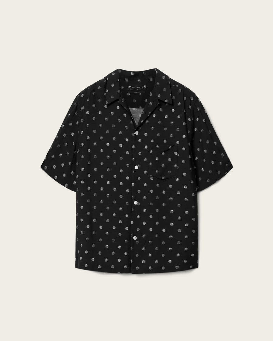 Upton Short Sleeve Boxy Shirt Jet Black