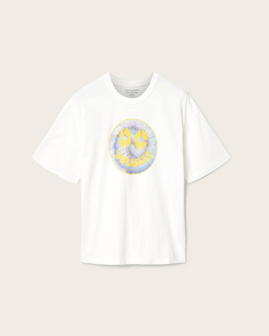 Spun Out Boxy Short Sleeve Graphic T-Shirt Chalk White