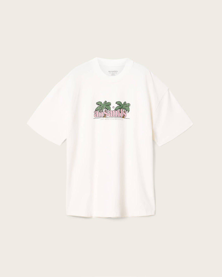 Troppo Short Sleeve Graphic Boxy T-Shirt Chalk White