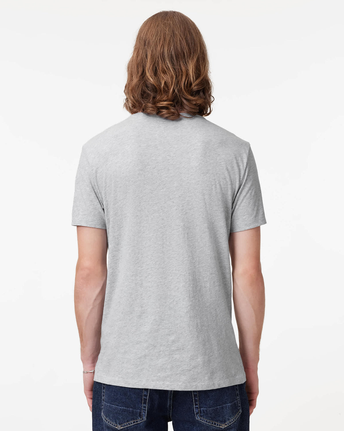 Tonic Scoop Neck Slim Ramskull T-Shirt Grey Marl